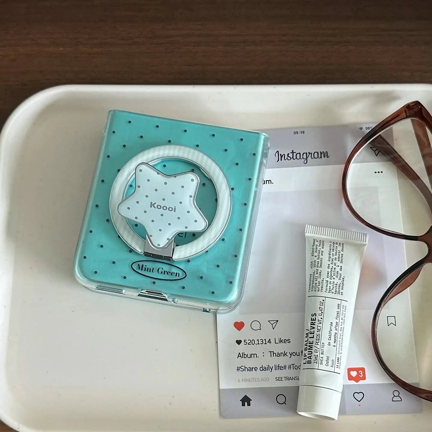 Mint Blue Dotted MagSafe Case for Samsung Z Flip SEACASE